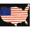 USA UNITED STATES SHAPE RED WHITE BLUE PIN